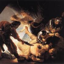 #Rembrandt -The Blinding of Samson, 1636, which Rembrandt gave to Huyghens